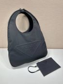 Prada Canvas Hobo Bag Black For Women, Women's Bags 25.6in/65cm 2VY005_010_F0002_V_OLO