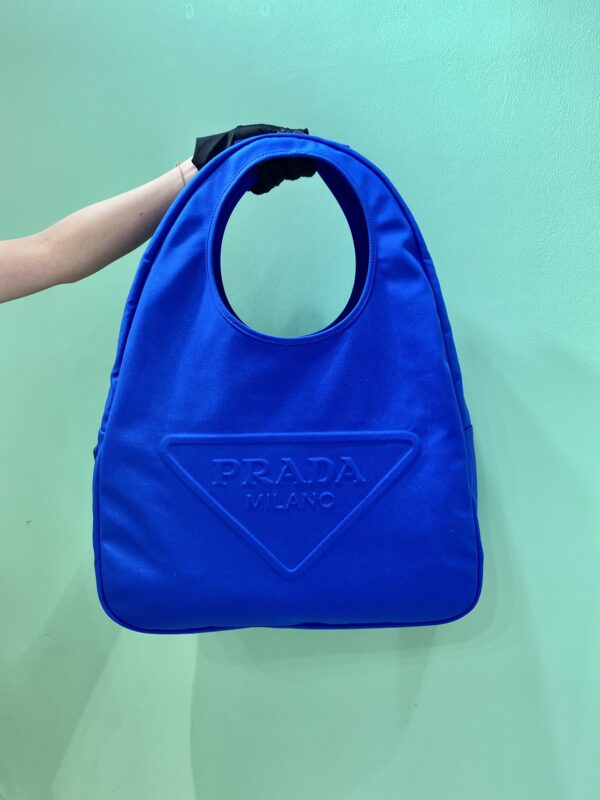 Prada Canvas Hobo Bag Blue For Women, Women's Bags 25.6in/65cm 2VY005_010_F0215_V_OLO