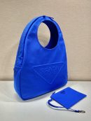 Prada Canvas Hobo Bag Blue For Women, Women's Bags 25.6in/65cm 2VY005_010_F0215_V_OLO