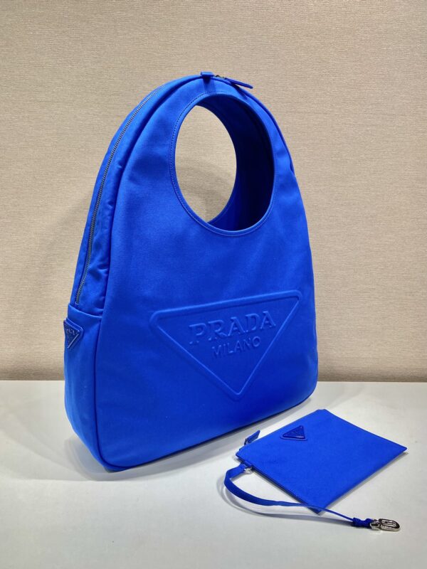 Prada Canvas Hobo Bag Blue For Women, Women's Bags 25.6in/65cm 2VY005_010_F0215_V_OLO