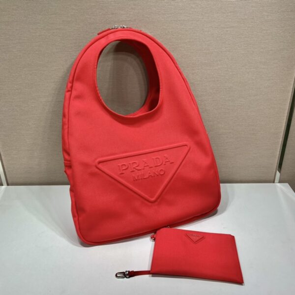 Prada Canvas Hobo Bag Red For Women, Women's Bags 25.6in/65cm