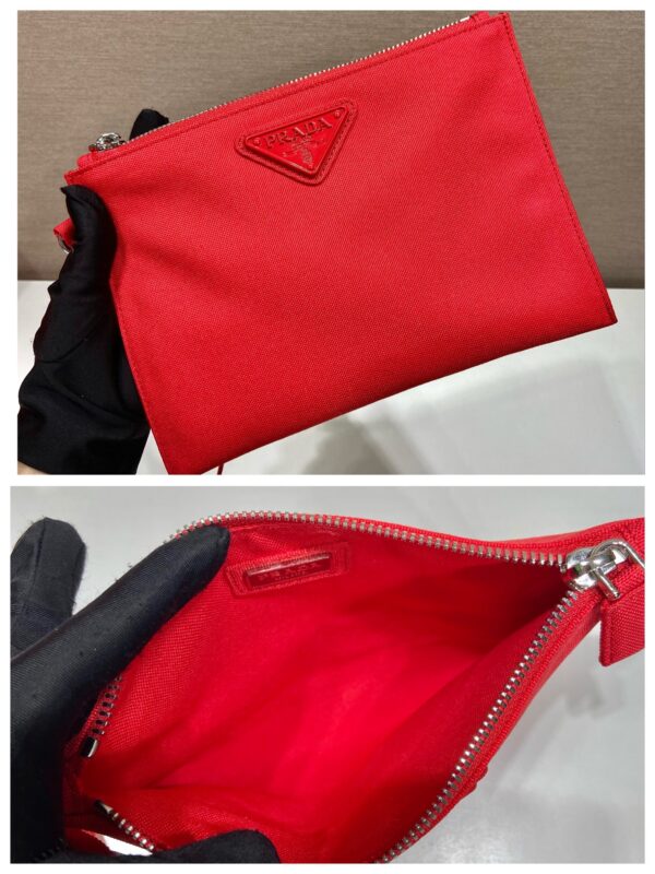 Prada Canvas Hobo Bag Red For Women, Women's Bags 25.6in/65cm