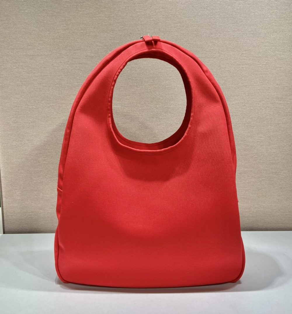 Prada Canvas Hobo Bag Red For Women, Women's Bags 25.6in/65cm