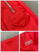 Prada Canvas Hobo Bag Red For Women, Women's Bags 25.6in/65cm