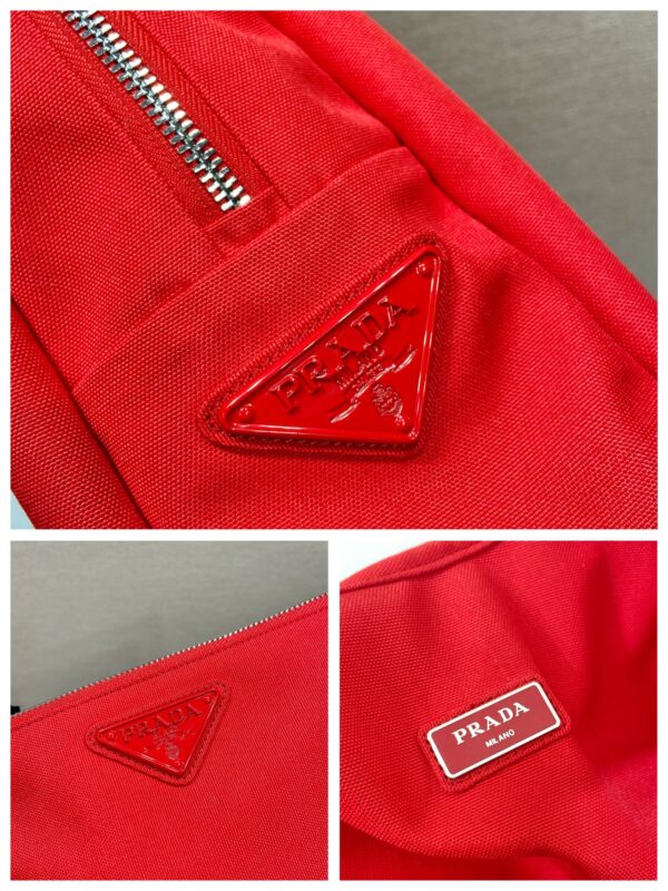 Prada Canvas Hobo Bag Red For Women, Women's Bags 25.6in/65cm