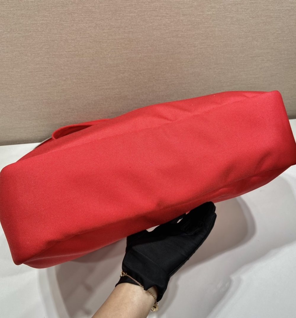 Prada Canvas Hobo Bag Red For Women, Women's Bags 25.6in/65cm