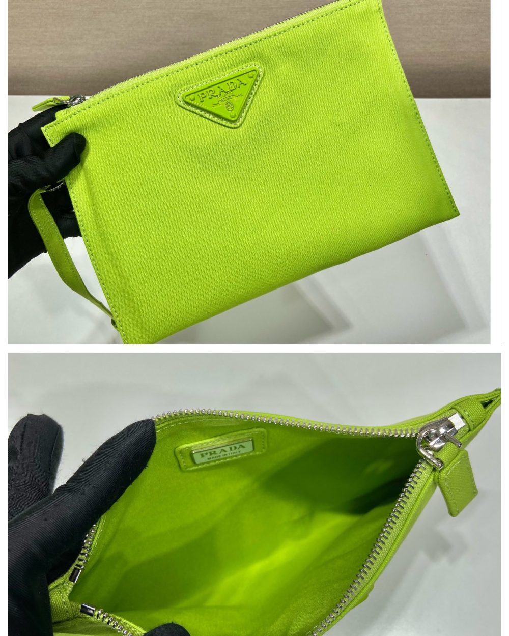 Prada Canvas Hobo Bag Yellow For Women, Women's Bags 25.6in/65cm