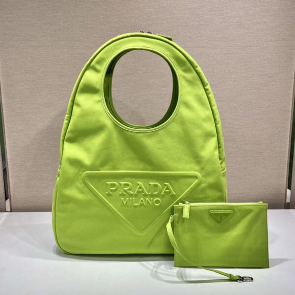 Prada Canvas Hobo Bag Yellow For Women, Women's Bags 25.6in/65cm