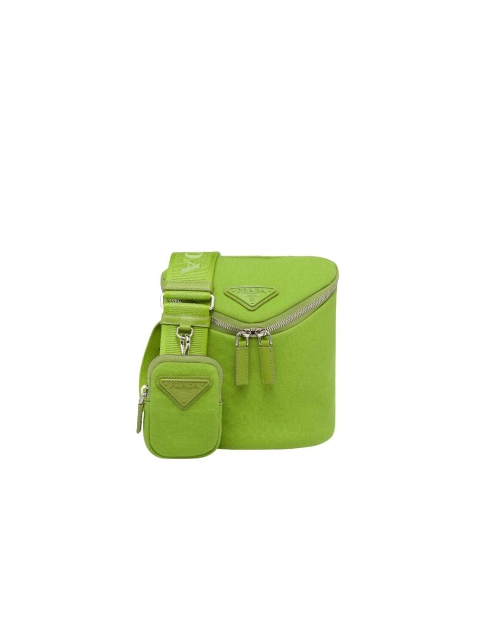 Prada Canvas Shoulder Bag Green For Women 2VH147_010_F0613_V_OOO