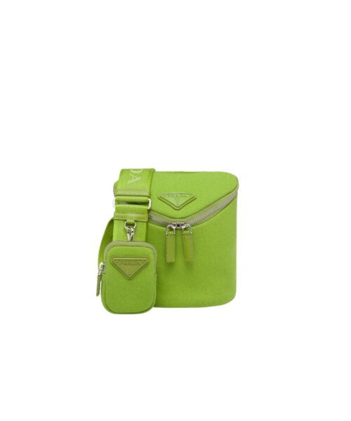 Prada Canvas Shoulder Bag Green For Women  2VH147_010_F0613_V_OOO