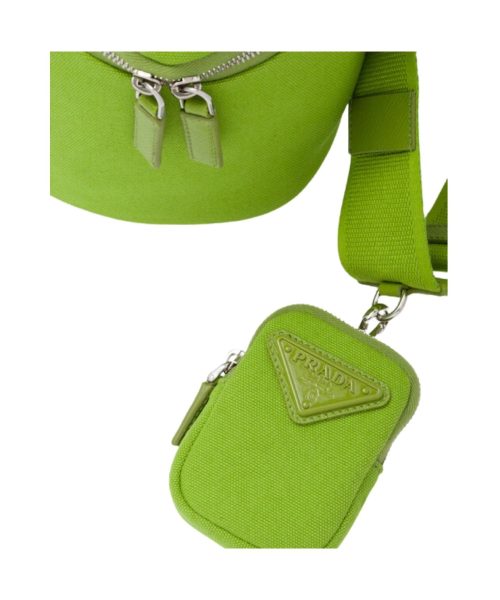 Prada Canvas Shoulder Bag Green For Women  2VH147_010_F0613_V_OOO