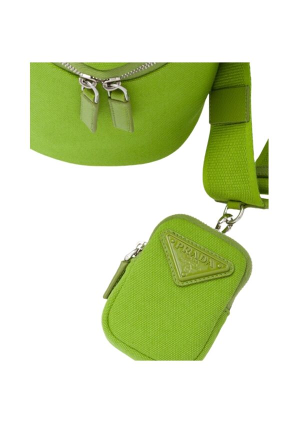 Prada Canvas Shoulder Bag Green For Women  2VH147_010_F0613_V_OOO