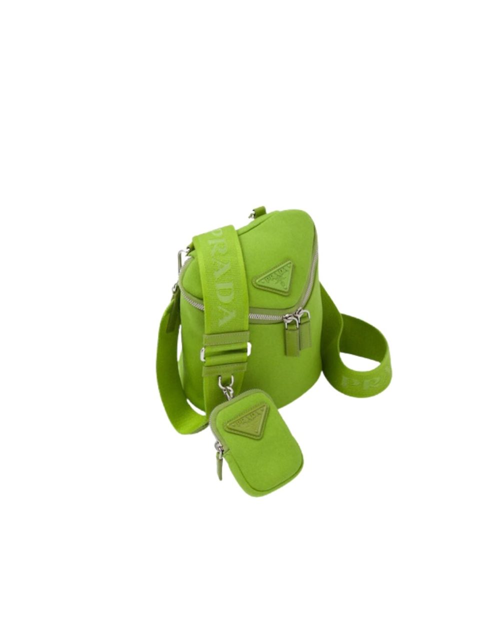 Prada Canvas Shoulder Bag Green For Women 2VH147_010_F0613_V_OOO