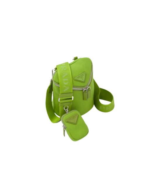 Prada Canvas Shoulder Bag Green For Women  2VH147_010_F0613_V_OOO