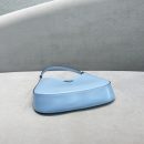Prada Cleo Brushed Shoulder Bag Blue For Women, Women's Bags 9in/23cm