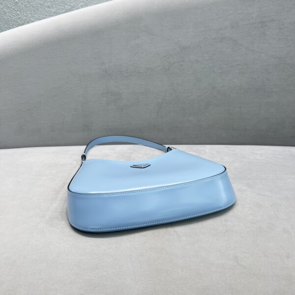 Prada Cleo Brushed Shoulder Bag Blue For Women, Women's Bags 9in/23cm
