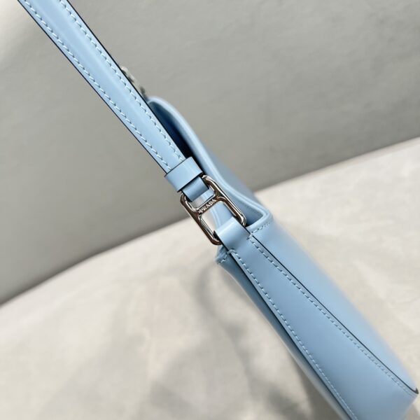 Prada Cleo Brushed Shoulder Bag Blue For Women, Women's Bags 9in/23cm