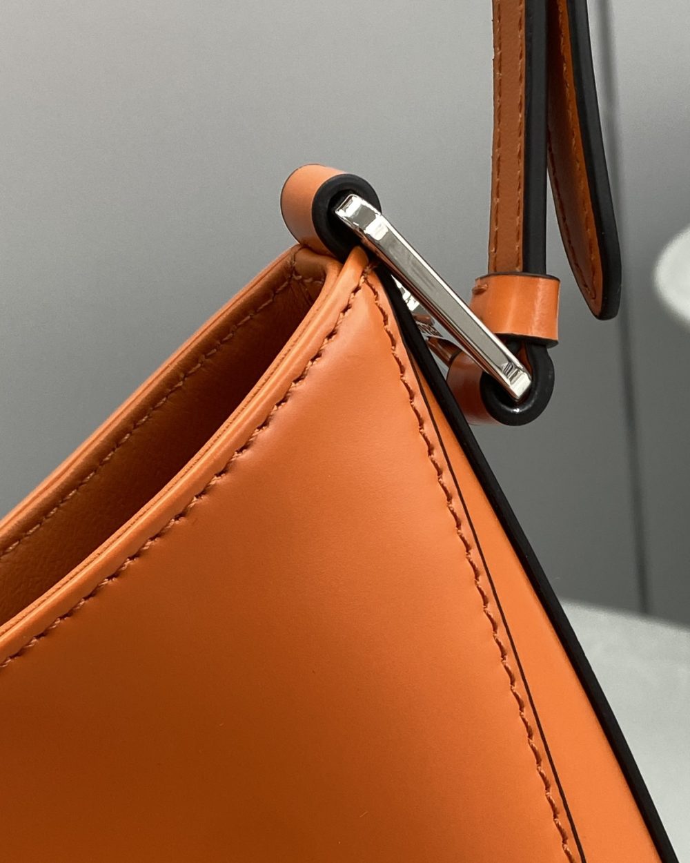 Prada Cleo Brushed Shoulder Bag Orange For Women, Women's Bags 11.8in/30cm