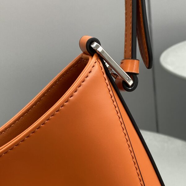 Prada Cleo Brushed Shoulder Bag Orange For Women, Women's Bags 11.8in/30cm