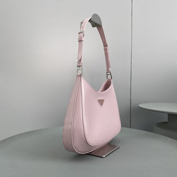 Prada Cleo Brushed Shoulder Bag Pink For Women, Women's Bags 11.8in/30cm