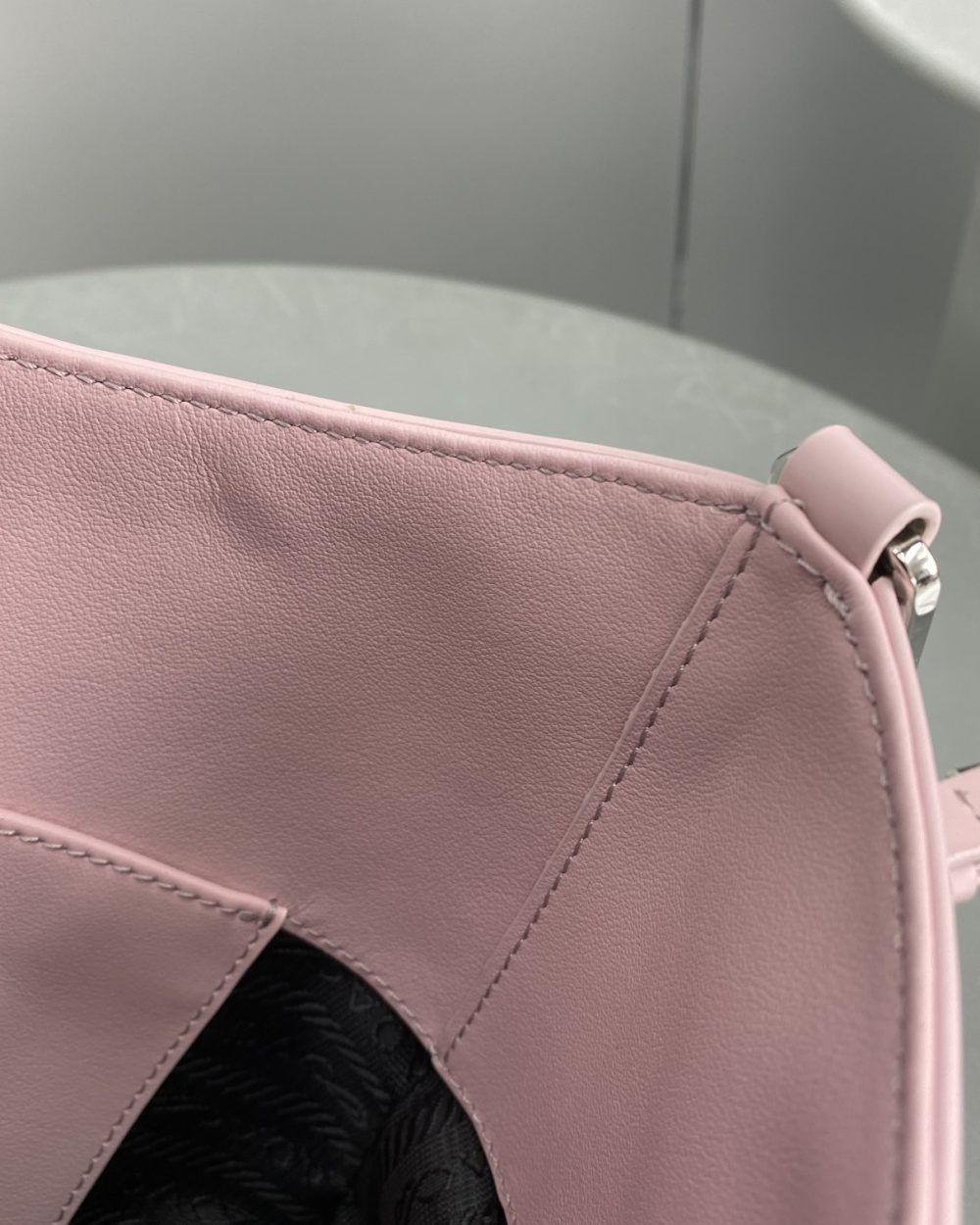 Prada Cleo Brushed Shoulder Bag Pink For Women, Women's Bags 11.8in/30cm