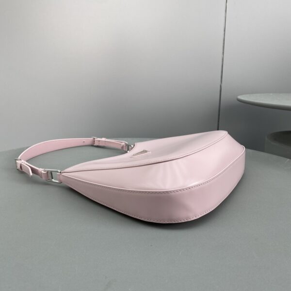 Prada Cleo Brushed Shoulder Bag Pink For Women, Women's Bags 11.8in/30cm