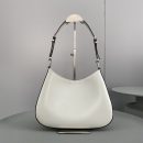 Prada Cleo Brushed Shoulder Bag White For Women, Women's Bags 11.8in/30cm 1BC156_ZO6_F0PG7_V_HOO