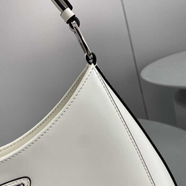 Prada Cleo Brushed Shoulder Bag White For Women, Women's Bags 11.8in/30cm 1BC156_ZO6_F0PG7_V_HOO