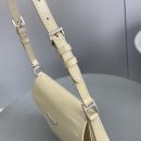 Prada Cleo Brushed Shoulder Bag With Flap Beige For Women, Women's Bags 9in/23cm
