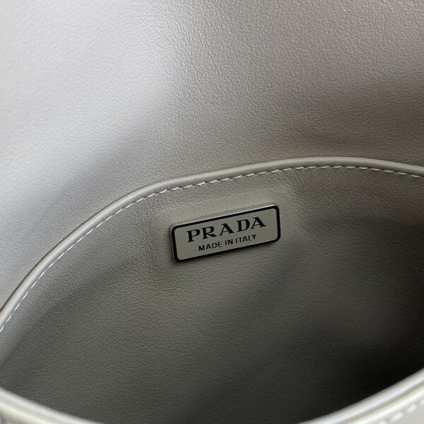Prada Cleo Brushed Shoulder Bag With Flap Beige For Women, Women's Bags 9in/23cm
