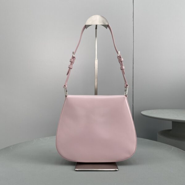 Prada Cleo Brushed Shoulder Bag With Flap Pink For Women, Women's Bags 9in/23cm