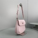 Prada Cleo Brushed Shoulder Bag With Flap Pink For Women, Women's Bags 9in/23cm