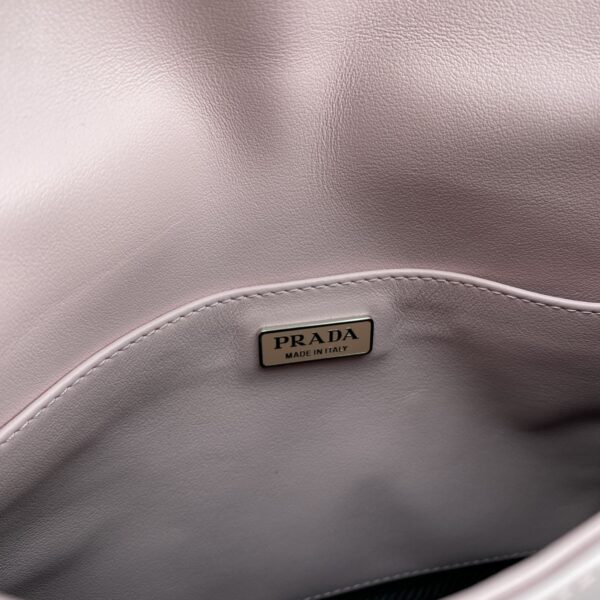 Prada Cleo Brushed Shoulder Bag With Flap Pink For Women, Women's Bags 9in/23cm