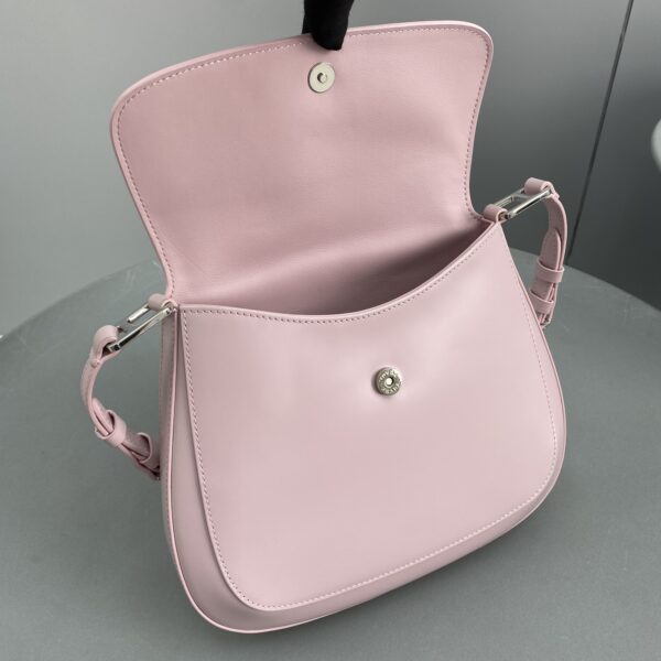 Prada Cleo Brushed Shoulder Bag With Flap Pink For Women, Women's Bags 9in/23cm