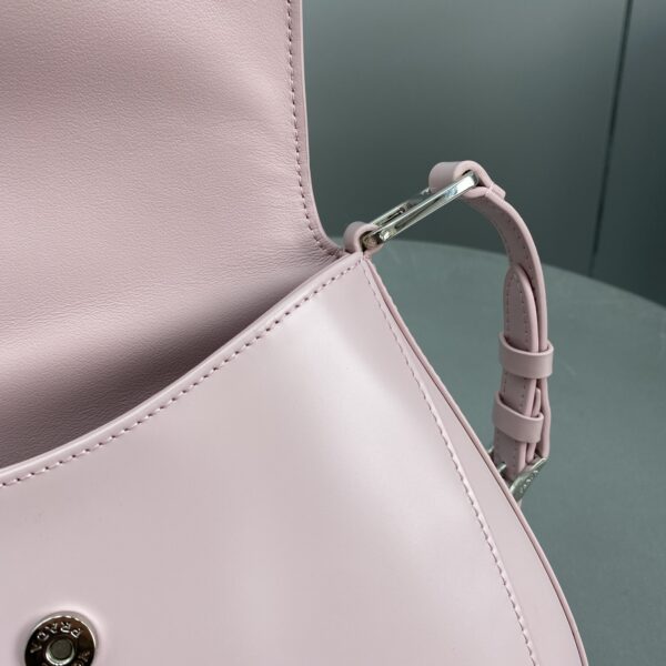 Prada Cleo Brushed Shoulder Bag With Flap Pink For Women, Women's Bags 9in/23cm
