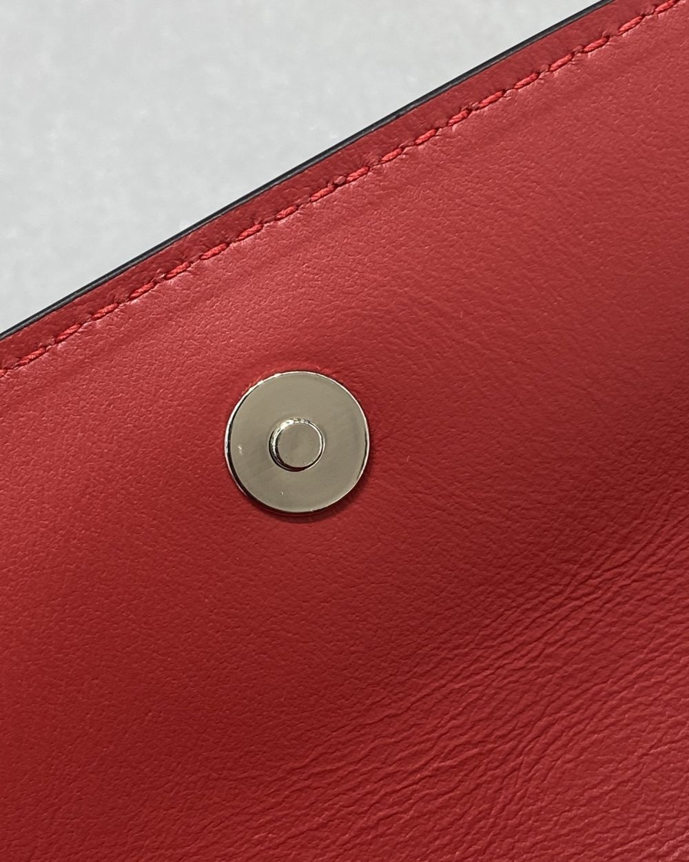 Prada Cleo Brushed Shoulder Bag With Flap Red For Women, Women's Bags 8.6in/22cm 1BD311_ZO6_F02SB_V_OOO