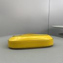 Prada Cleo Brushed Shoulder Bag Yellow For Women, Women's Bags 11.8in/30cm