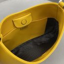Prada Cleo Brushed Shoulder Bag Yellow For Women, Women's Bags 11.8in/30cm