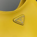 Prada Cleo Brushed Shoulder Bag Yellow For Women, Women's Bags 11.8in/30cm