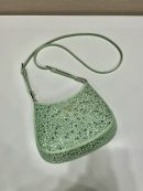 Prada Cleo Satin Bag With Crystals Beige For Women, Women's Bags 8.6in/22cm