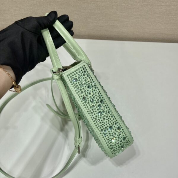 Prada Cleo Satin Bag With Crystals Beige For Women, Women's Bags 8.6in/22cm