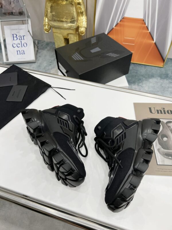 Prada Cloudbust Thunder High-Top Sneakers Black For Women 1.9in/50mm PRD 2TG180_3KZU_F0002