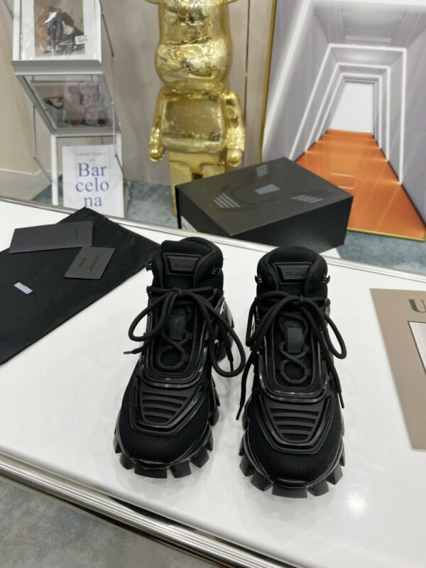 Prada Cloudbust Thunder High-Top Sneakers Black For Women 1.9in/50mm PRD 2TG180_3KZU_F0002