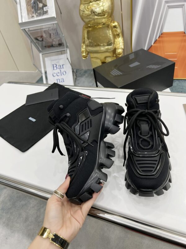 Prada Cloudbust Thunder High-Top Sneakers Black For Women 1.9in/50mm PRD 2TG180_3KZU_F0002