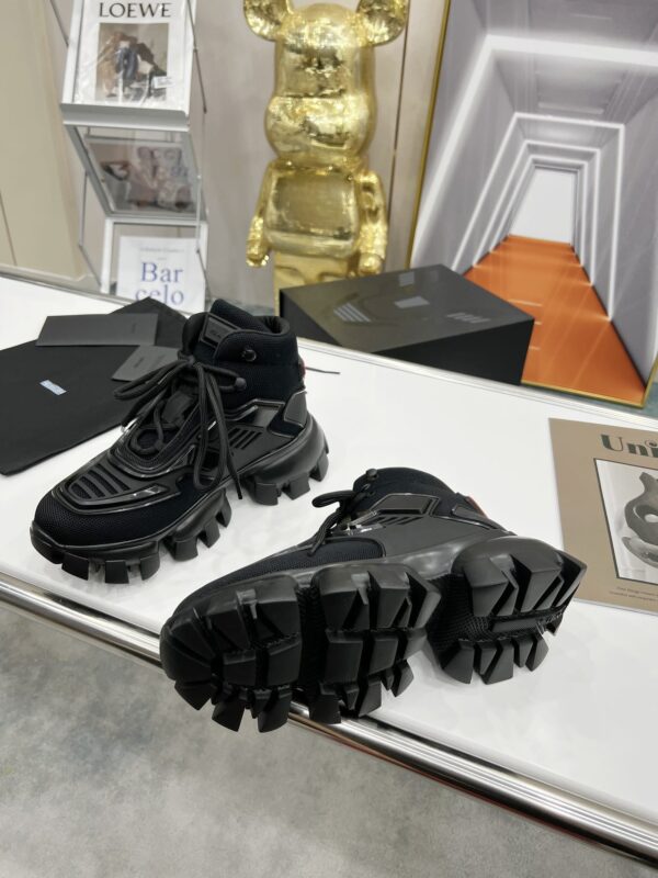 Prada Cloudbust Thunder High-Top Sneakers Black For Women 1.9in/50mm PRD 2TG180_3KZU_F0002