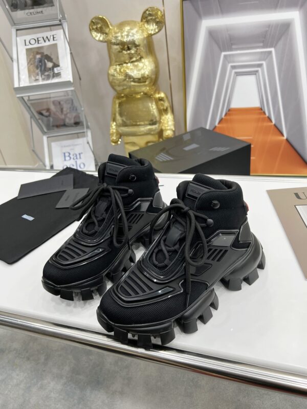 Prada Cloudbust Thunder High-Top Sneakers Black For Women 1.9in/50mm PRD 2TG180_3KZU_F0002
