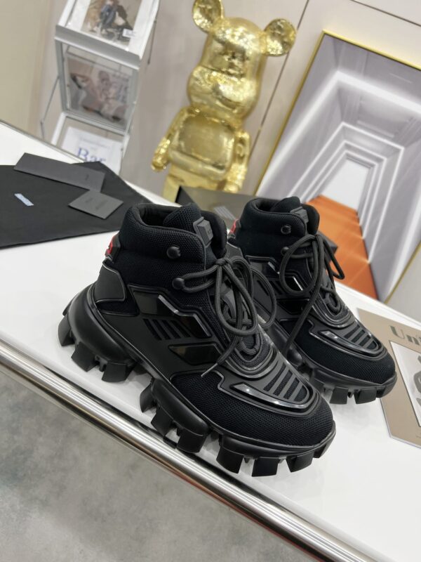 Prada Cloudbust Thunder High-Top Sneakers Black For Women 1.9in/50mm PRD 2TG180_3KZU_F0002