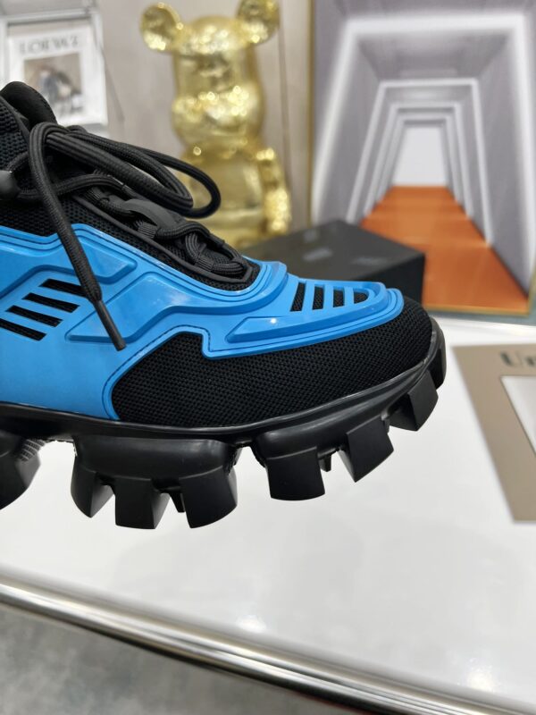 Prada Cloudbust Thunder High-Top Sneakers Blue/Black For Women 1.9in/50mm PRD