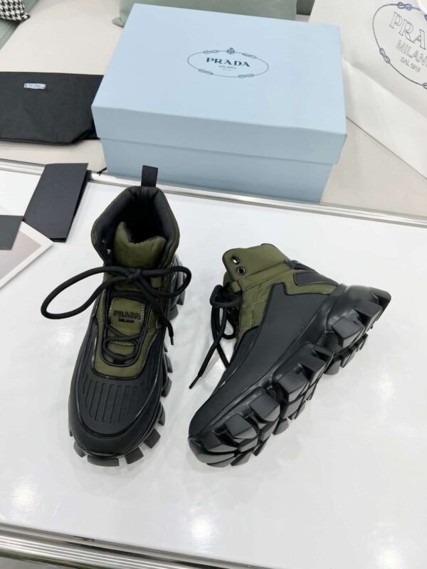 Prada Cloudbust Thunder High-Top Sneakers Forest Green/Black For Women 1.9in/50mm PRD 2TG189_3LGO_F0B80_F_G000