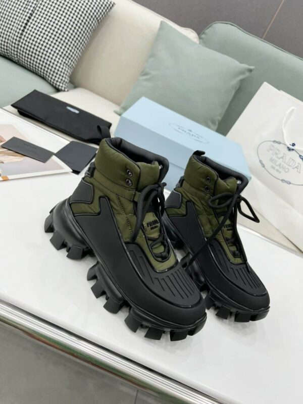 Prada Cloudbust Thunder High-Top Sneakers Forest Green/Black For Women 1.9in/50mm PRD 2TG189_3LGO_F0B80_F_G000